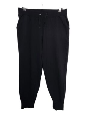 Studio 1886 Womens Black Jogger Pants - Pockets - Drawstring Waist Size Large